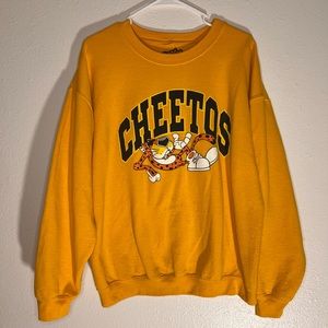 Cheetos Sweater Chester Crew Neck Long-Sleeve Yellow Size Large